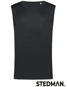 T-SHIRT MĘSKI BEZ RĘKAWÓW SST8440 BLO