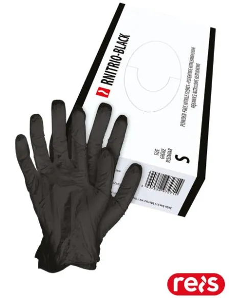 RĘKAWICE NITRYLOWE RNITRIO-BLACK B
