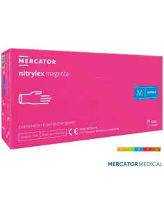 RĘKAWICE NITRYLOWE 8% VAT RMM-NITMAGENTA R 2